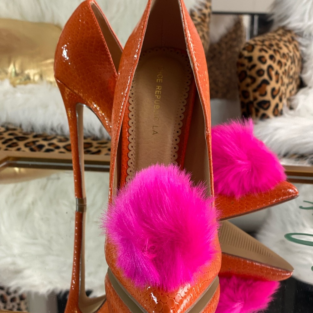 These are a beautiful and classy customized high heel. Only worn once!